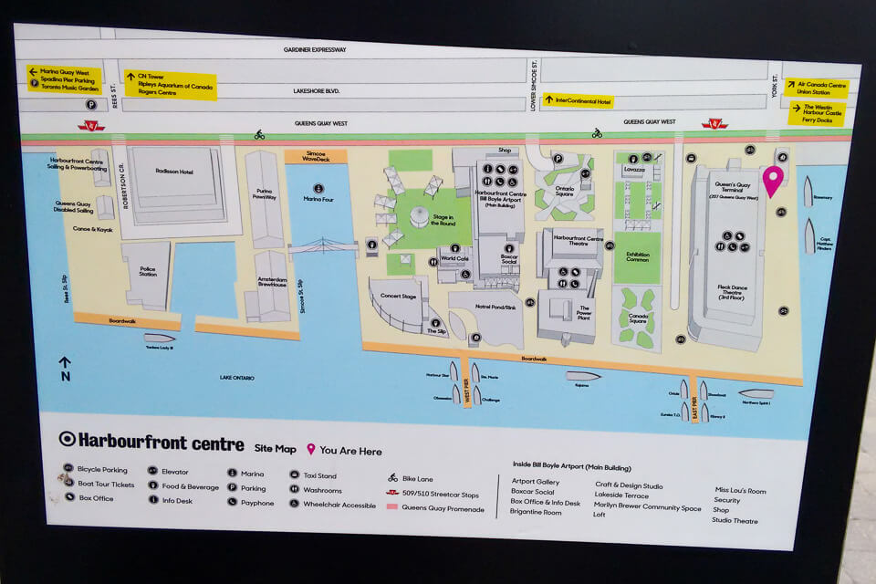 mapa de Harbourfront Centre