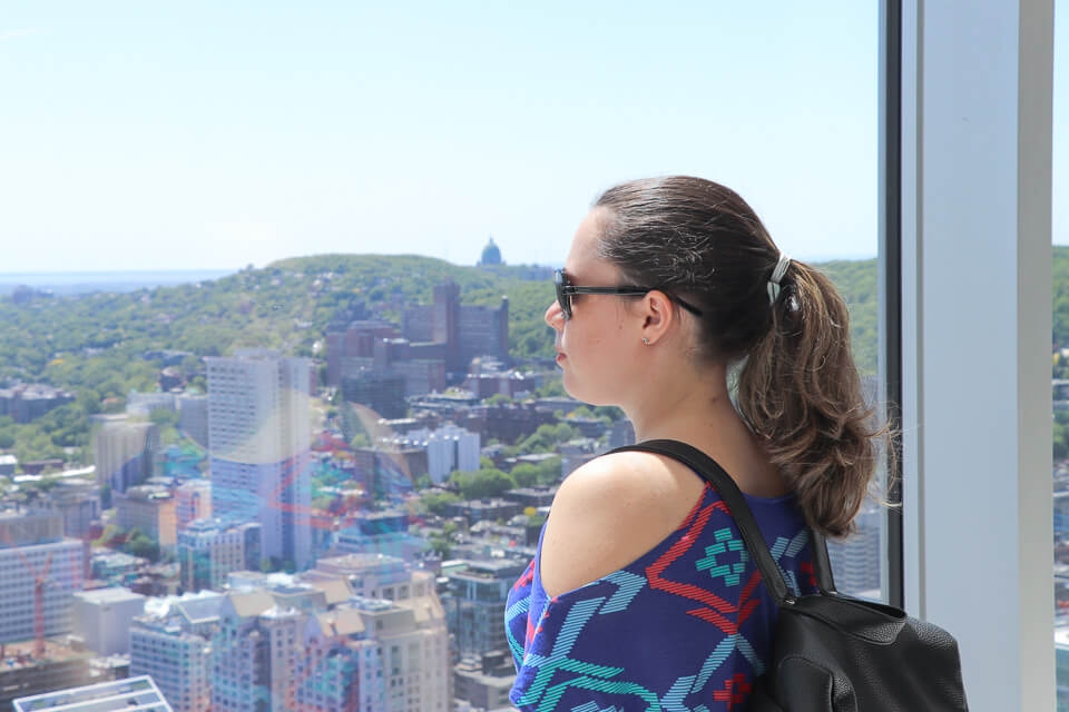 Vista do Au Sommet Place para o Mont Royal, Montreal 