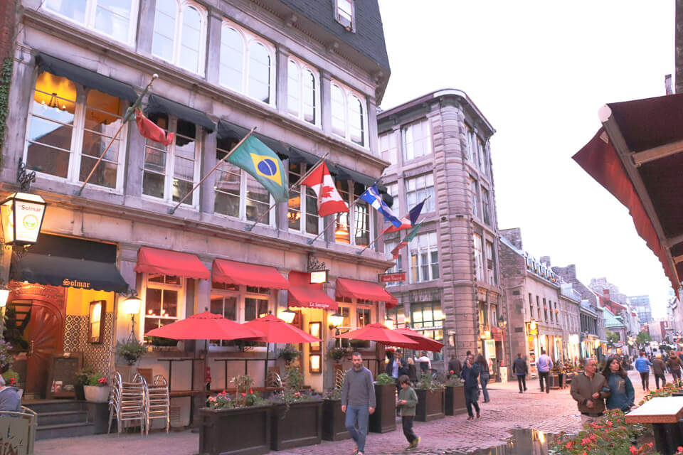 Onde comer em Montreal? restaurantes da rua Saint-Paul