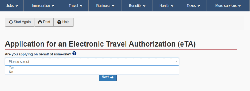 Como solicitar a Autorização Eletrônica de Viagem - eTA para o Canadá