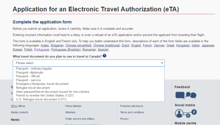 Como Solicitar A Autorização Eletrônica De Viagem – ETA Para O Canadá ...