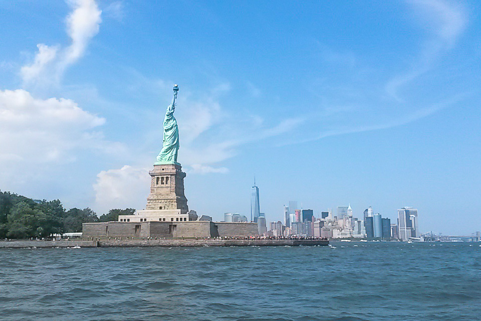 Roteiro em Nova York com Estátua da Liberdade