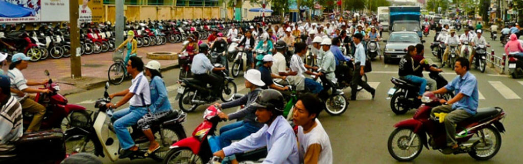 Como são as ruas e trânsito em Ho chi Mihn Vietnam